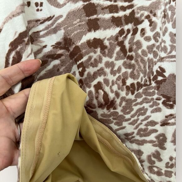 Teez Her brown & white animal print super grip tank top size M with rhinestone - Picture 5 of 6